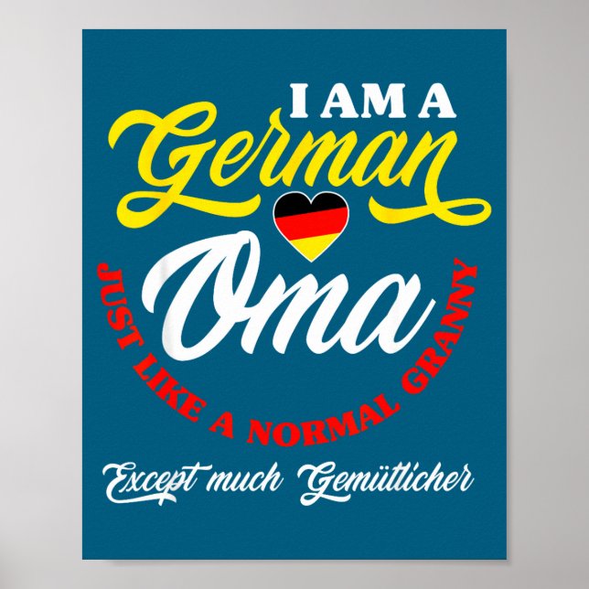 Funny Germany German Oma German Granny Deutsche Om Poster (Vorne)