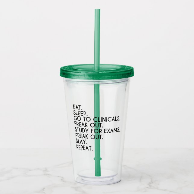 Funny Geschenk für Krankenpflege für Kliniken Tumb Acryltrinkbecher (Vorderseite)