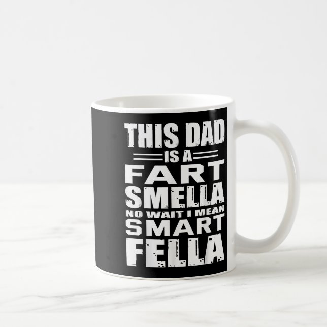 Funny Geschenk für Vater Furz Riecht Vater bedeute Kaffeetasse (Rechts)