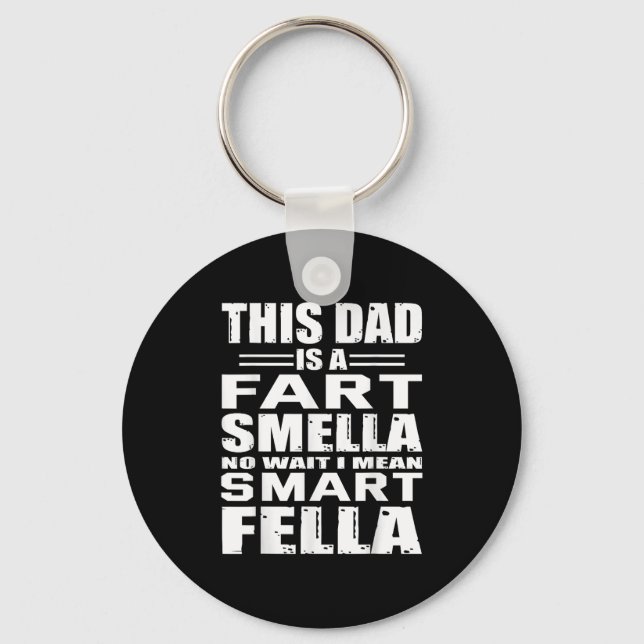 Funny Geschenk für Vater Furz Riecht Vater bedeute Schlüsselanhänger (Vorderseite)