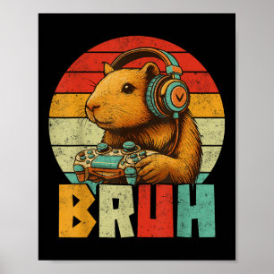Funny Geschenke für Capybara Liebhaber Männer Jung Poster