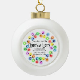 Funny Geschenke für Coworker Weihnachten Keramik Kugel-Ornament