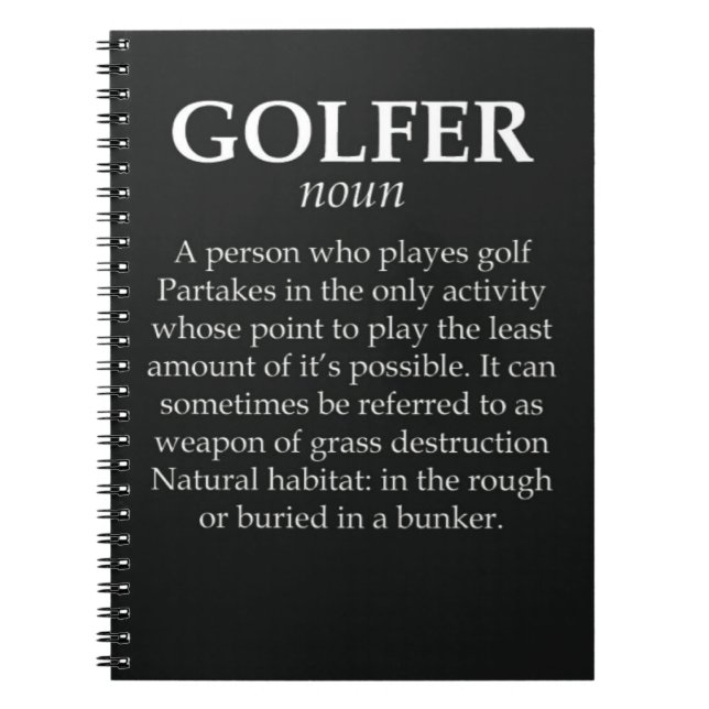 Funny Geschenke für Golfer mit Joke Quote Sport Notizblock (Vorderseite)
