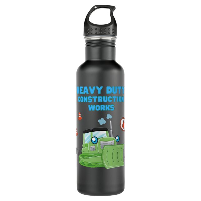 Funny Geschenke für schwere Bauarbeiten Edelstahlflasche (Vorderseite)