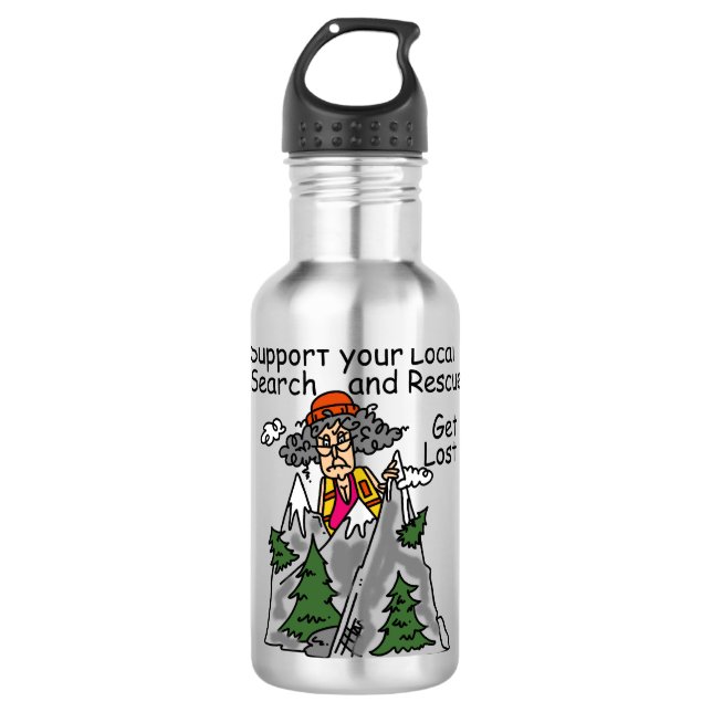Funny Get Lost Edelstahlflasche (Vorderseite)