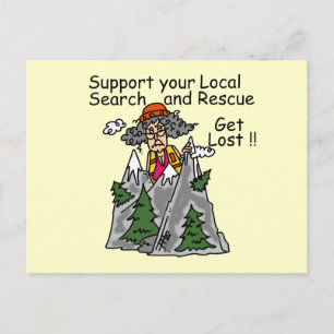 Funny Get Lost Postkarte