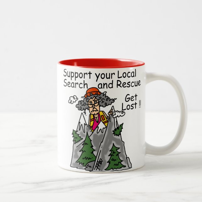 Funny Get Lost Zweifarbige Tasse (Rechts)