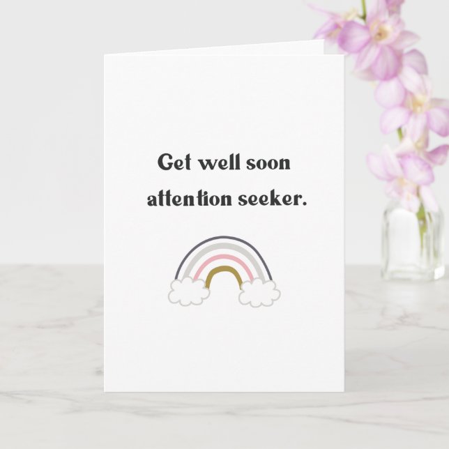 Funny Get Well bald Aufmerksamkeit Suchen Karte (Orchidee)