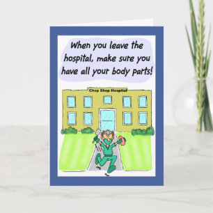 Funny Get Well Card:  Missing Body Partners Karte