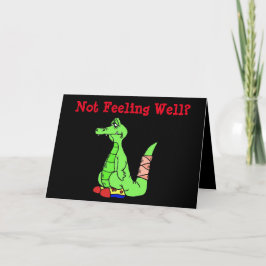Funny Get Well Card mit Alligator Karte