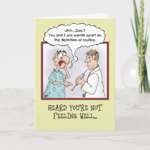 Funny Get Well Cards: Routine Shot Karte