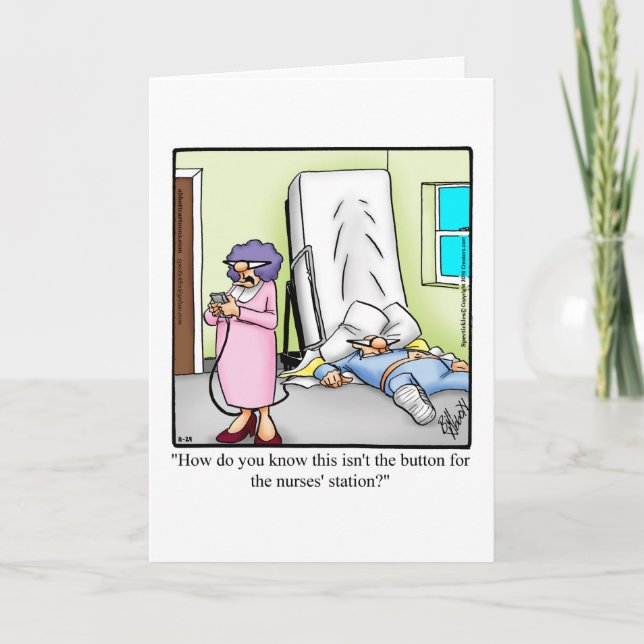Funny Get Well Greycard Karte (Vorderseite)