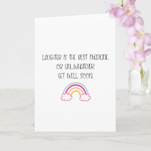Funny Get Well Laughter ist die beste Medizin Karte