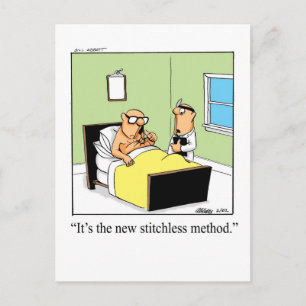 Funny Get Well Postcard Postkarte