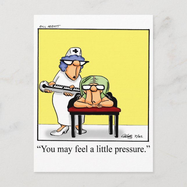 Funny Get Well Postcard Postkarte (Vorderseite)