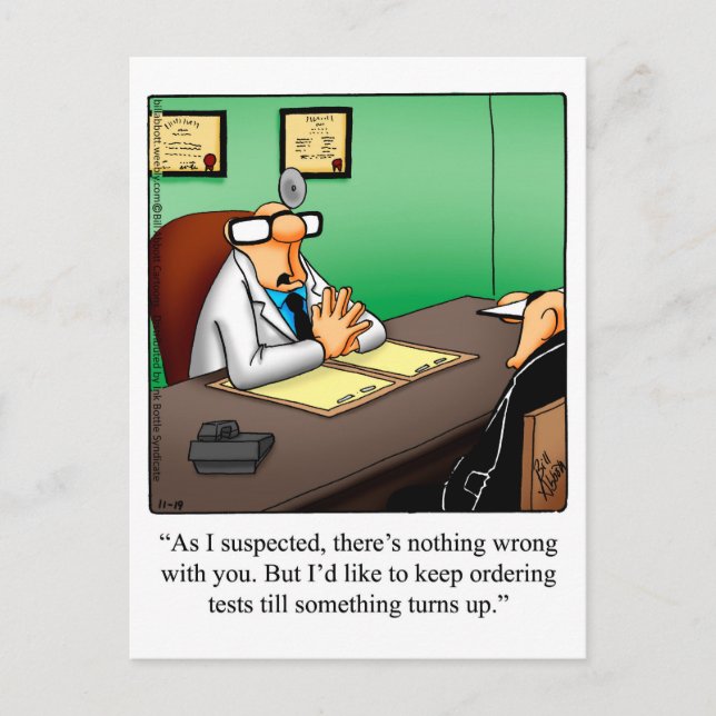 Funny Get Well Postcard Postkarte (Vorderseite)
