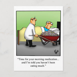 Funny Get Well Postcard Postkarte