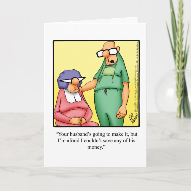 Funny Get Well Spaß Card Karte (Vorderseite)