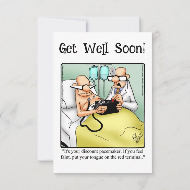 Funny Get Well Spaß Grußkarte (Vorderseite)