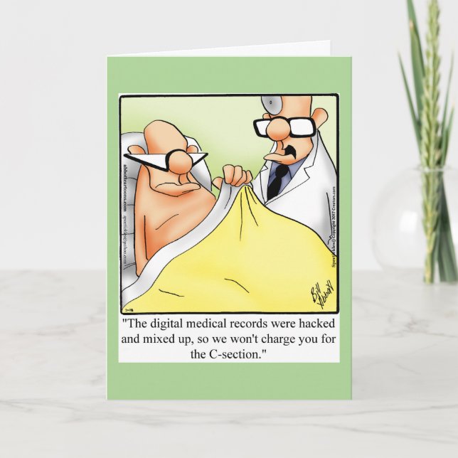 Funny Get Well Spaß Grußkarte Karte (Vorderseite)