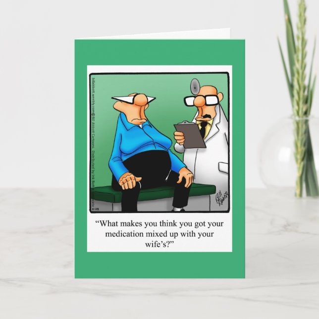 Funny Get Well Spaß Grußkarte Karte (Vorderseite)