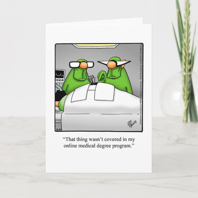 Funny Get Well Spaß Grußkarte Karte (Vorderseite)