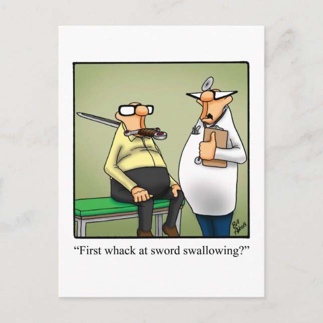 Funny Get Well Spaß Postcard Postkarte (Vorderseite)