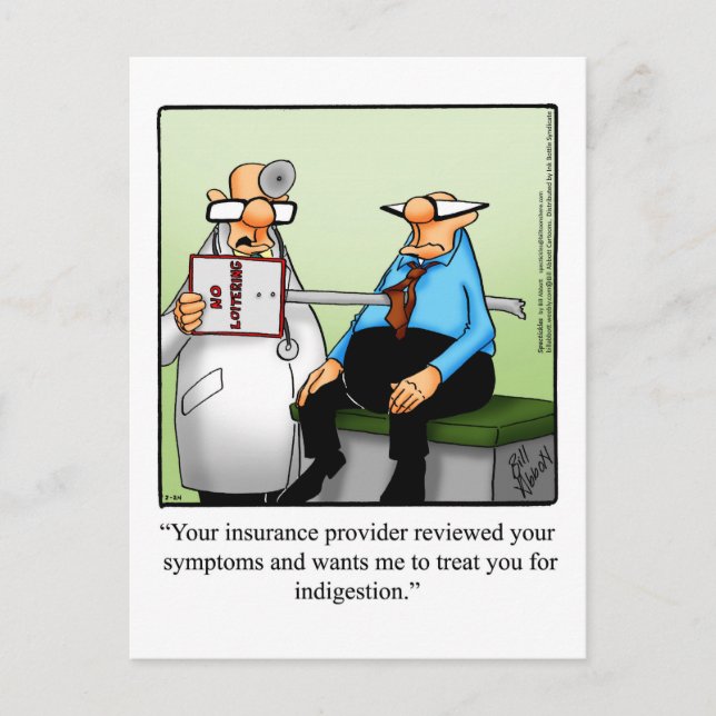 Funny Get Well Spaß Postcard Postkarte (Vorderseite)