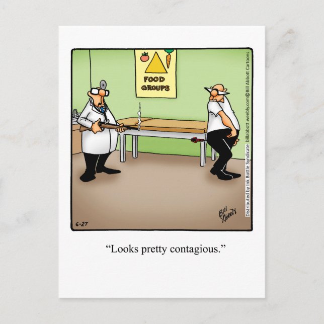 Funny Get Well Spaß Postcard Postkarte (Vorderseite)