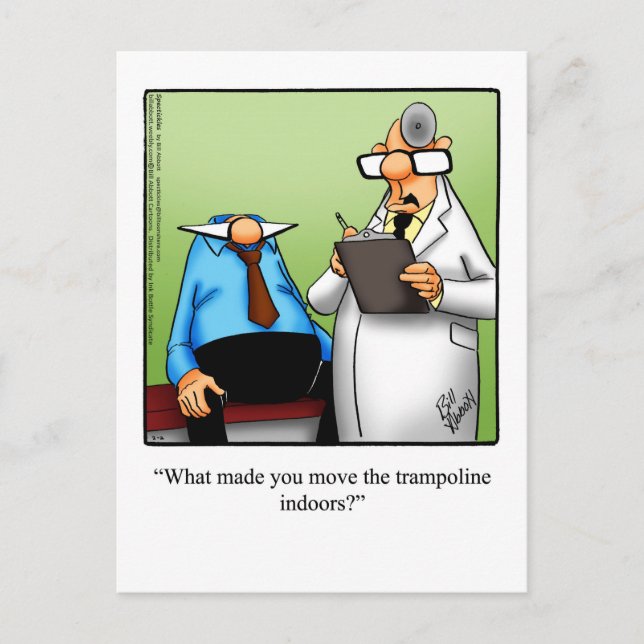 Funny Get Well Spaß Postcard Postkarte (Vorderseite)