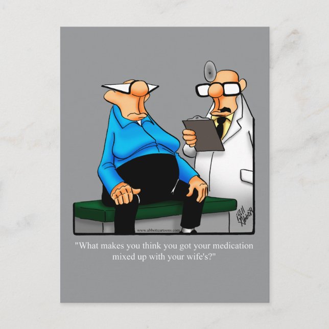 Funny Get Well Spaß Postcard Postkarte (Vorderseite)