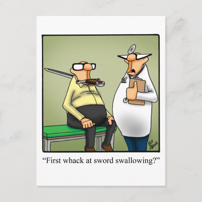 Funny Get Well Spaß Postcard Postkarte (Vorderseite)