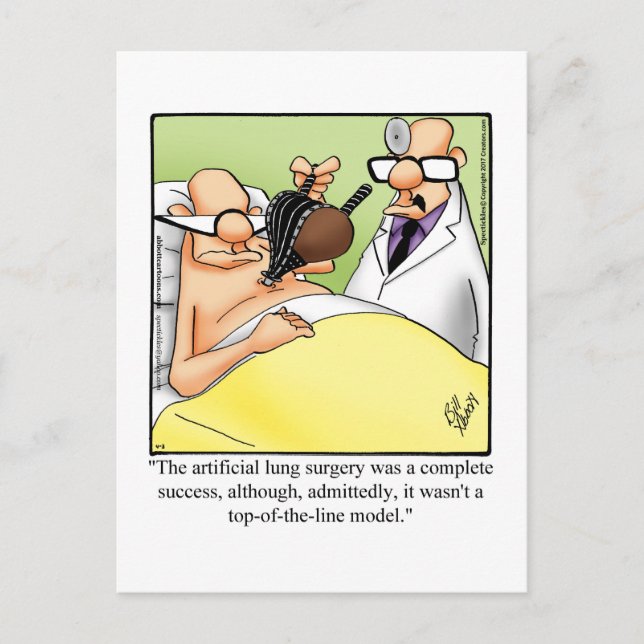 Funny Get Well Spaß Postcard Postkarte (Vorderseite)