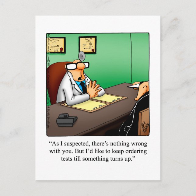 Funny Get Well Spaß Postcard Postkarte (Vorderseite)