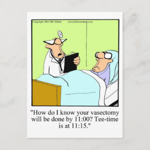 Funny Get Well Vasectomy Postcard Postkarte