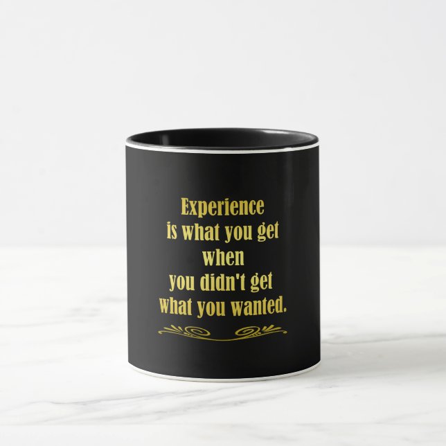 Funny Getting Experience Joke Tasse (Zentrum)
