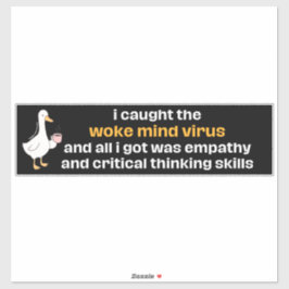 Funny Geweckt Mini Virus - Retro Empathy Niedlich  Aufkleber