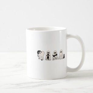 Funny Ghost Black Cat Spooky Season Trick oder Tre Kaffeetasse