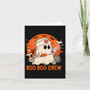 Funny Ghost Boo Crew Halloween Nursing G Karte