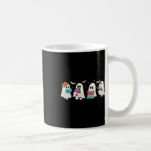 Funny Ghost Book Reading Halloween Bücher Lover Te Kaffeetasse