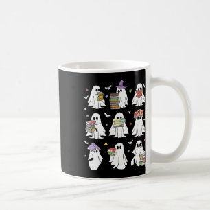 Funny Ghost Book Reading Halloween Bücher Lover Te Kaffeetasse