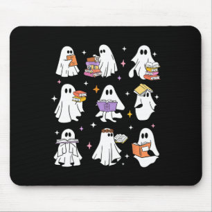 Funny Ghost Book Reading Halloween Bücher Lover Te Mousepad