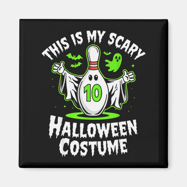 Funny Ghost Bowling League Team Halloween Humor De Magnet (Vorne)