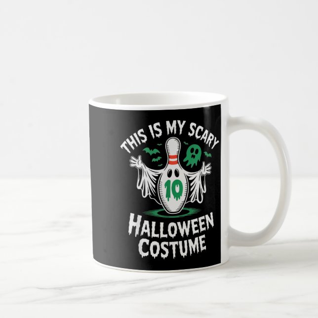 Funny Ghost Bowling League Team Halloween Humor Te Kaffeetasse (Rechts)