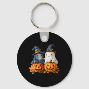 Funny Ghost Couple Bestie mit Pumpkins Halloween Schlüsselanhänger