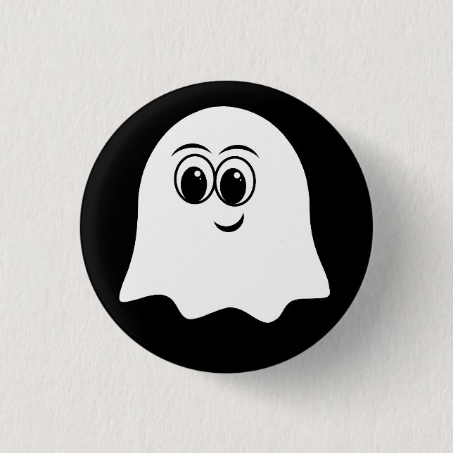 Funny Ghost emoji! Button (Vorderseite)