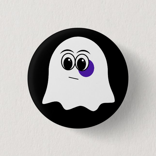 Funny Ghost emoji! Button (Vorderseite)
