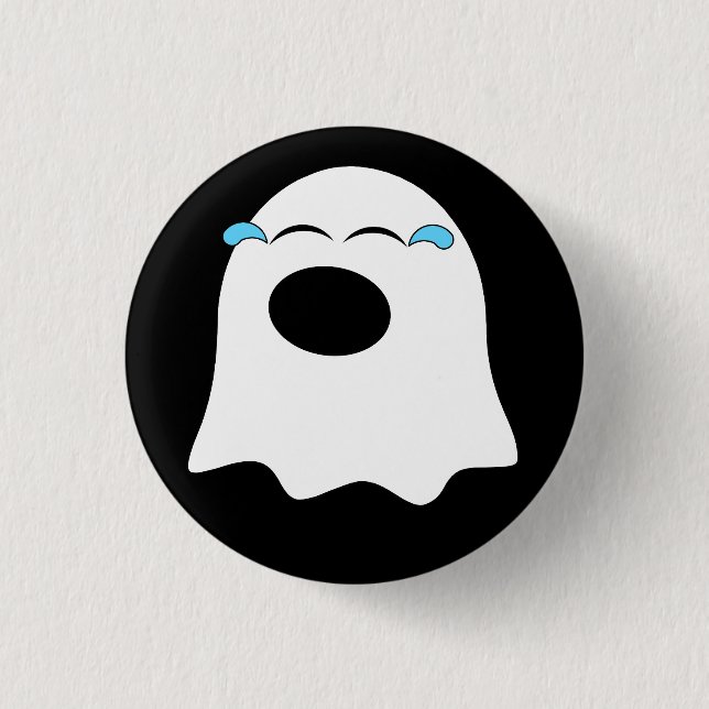 Funny Ghost emoji! Button (Vorderseite)