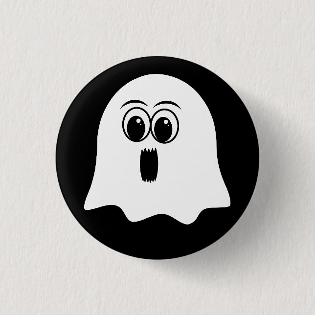Funny Ghost emoji! Button (Vorderseite)