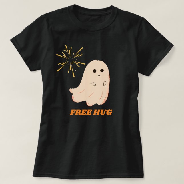 Funny Ghost Free Hug T - Shirt (Design vorne)